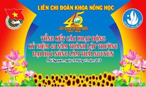 Liên chi Đoàn Khoa Nông học tổng kết các hoạt động kỷ niệm 45 năm thành lập Trường ĐHNL Thái Nguyên
