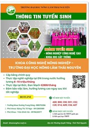 Tuyển sinh ngành Khoa học cây trồng và Nông nghiệp công nghệ cao năm 2025